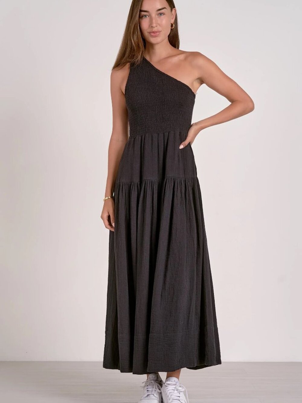 Elan Gracie Maxi Dress NWT Black - L
